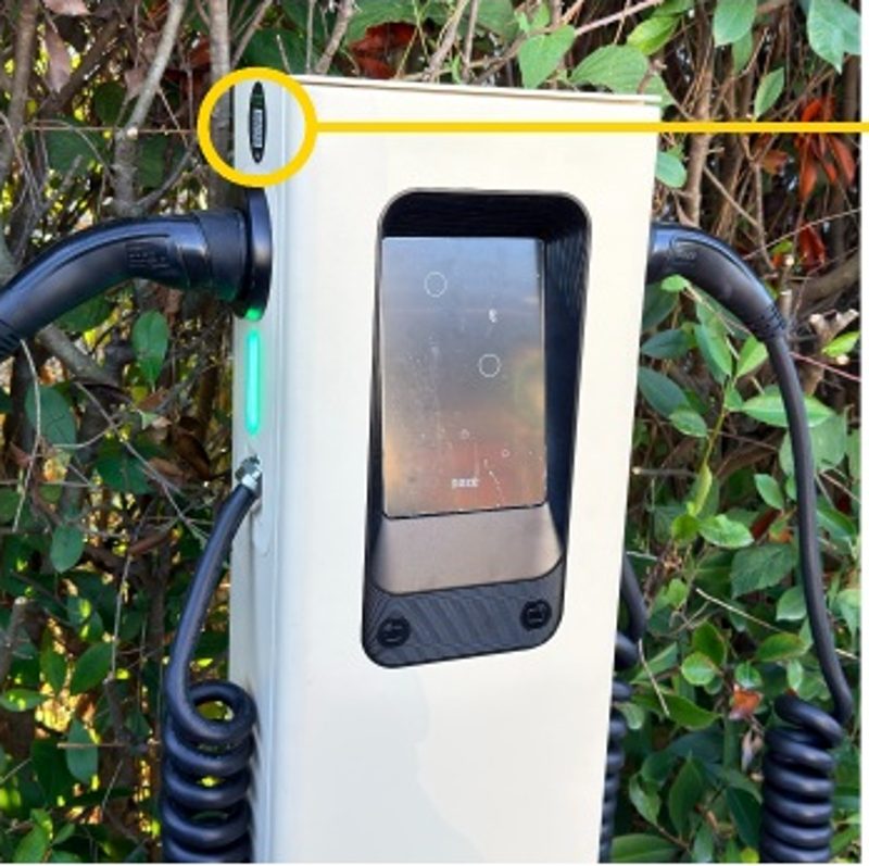 DAZE charging point in the ASC Hotel car park